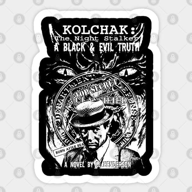 Pencil White Kolchak a black and evil truth Sticker by regencyan